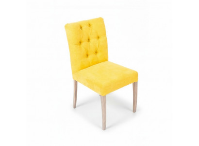 Chaise jaune Chesterfield - Set exclusif de 6 chaises rembourrées Mobilier de salle à manger