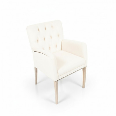 fauteuil inclinable d'une place à revêtement chesterfield blanc moderne en tissu de salle à manger