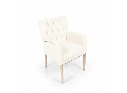 fauteuil inclinable d'une place à revêtement chesterfield blanc moderne en tissu de salle à manger