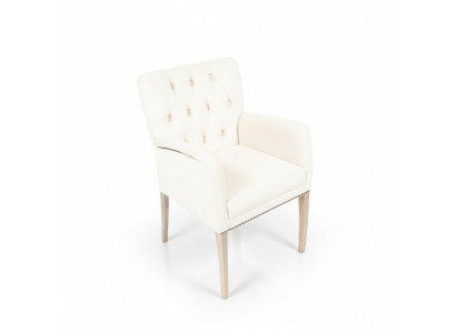 fauteuil inclinable d'une place à revêtement chesterfield blanc moderne en tissu de salle à manger