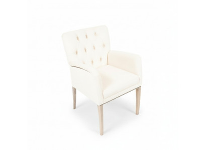Siège Chesterfield blanc - Groupe de chaises de salle à manger x4 Fauteuils Inclinables