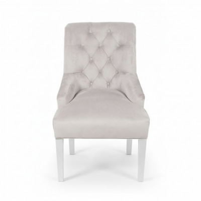 Moderne Fauteuil Chesterfield Blanc Rembourrage Luxueux Fauteuil d'Appoint une Place