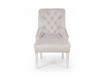 Moderne Fauteuil Chesterfield Blanc Rembourrage Luxueux Fauteuil d'Appoint une Place
