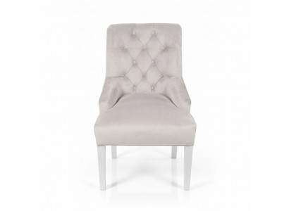 Chaises Chesterfield grises design, chaises rembourrées, ensemble de chaises textiles x10 d'une place