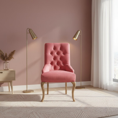 Chaises Chesterfield rouges Suite exclusive Ensemble de salle à manger Groupe de chaises x4 Fauteuil