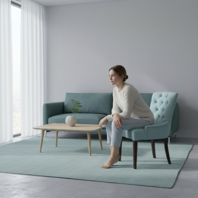 Chaise Chesterfield Blue er classique Rembourrage Fauteuil en tissu inclinable