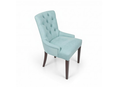 Chaise Chesterfield Blue er classique Rembourrage Fauteuil en tissu inclinable