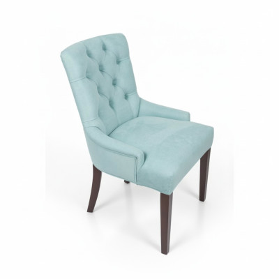 Ensemble de 4 chaises Chesterfield rembourrées de designer HellBlue