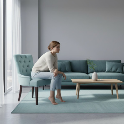Ensemble de chaises Chesterfield HellBlue moderne pour salle à manger, ensemble de 8 chaises de salle à manger.