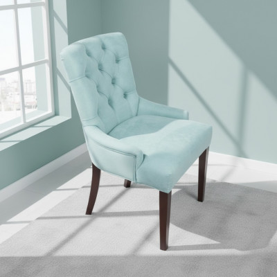 Moderne ensemble de fauteuils HellBlue e Chesterfield. Fauteuils design. Mobilier de sièges luxueux.
