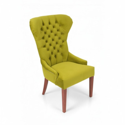 Chaise Chesterfield classique vert fauteuil Tissu fauteuil accoudoirs tissu fauteuils textiles