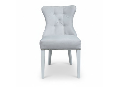 Designer Grey x2 Fauteuils Chesterfield Hôtel Suite Revêtement x2 Ensemble