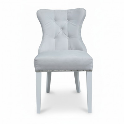 Gris Chesterfield Groupe de sièges Salle à manger moderne Chaises rembourrées Sièges de luxe