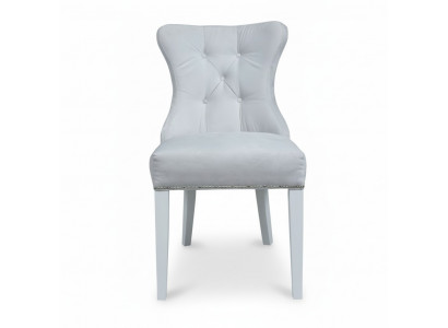 Gris Chesterfield Groupe de sièges Salle à manger moderne Chaises rembourrées Sièges de luxe