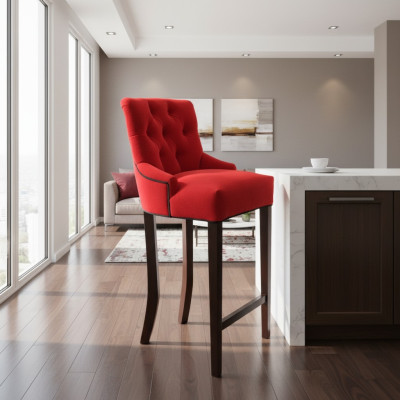 Chaise de bar Red Chesterfield exclusive r Tabouret de bar Fauteuil Lounge Meubles