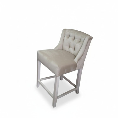 Tabourets de bar Chesterfield taupe, chaises de bar design, ensemble de 6 chaises