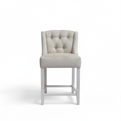 Tabourets de bar beige Ensemble de 10 chaises de bar en tissu Chaises de bar design Chesterfield