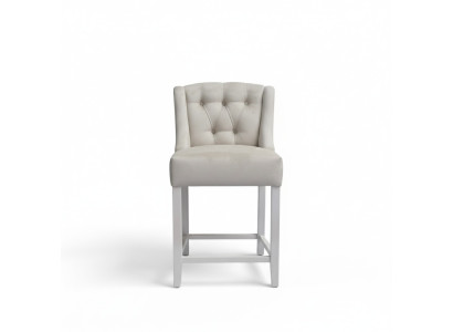 Tabourets de bar beige Ensemble de 10 chaises de bar en tissu Chaises de bar design Chesterfield