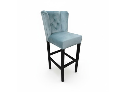 Tabouret de bar bleu Lot de 2 chaises de bar en tissu Tabouret de bar Chaise de comptoir Chaises Chesterfield
