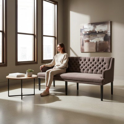 Tabourets de siège Chesterfield Bancs Chesterfield Restaurant Boutique Canapé en cuir
