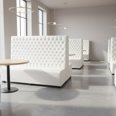 Tabouret américain Banc Siège Chesterfield Restaurant Magasin Canapé en Cuir