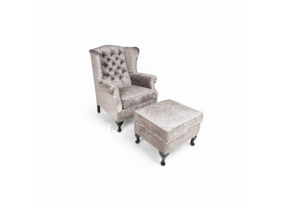 Tabouret beige Luxe Designer Tabouret Siège Tissu Relaxation Canapé Côté