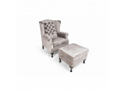 Tabouret beige Luxe Designer Tabouret Siège Tissu Relaxation Canapé Côté