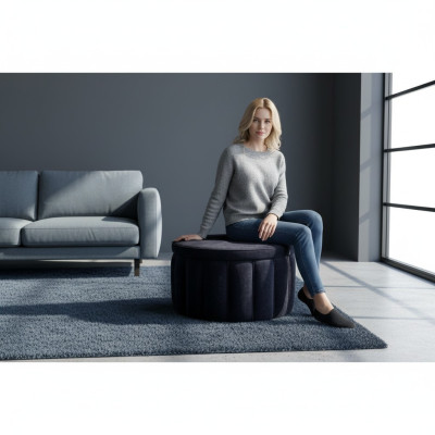 Tabouret Chesterfield rond Pouf Repose-pieds Tabouret rembourré Tabouret Tabouret