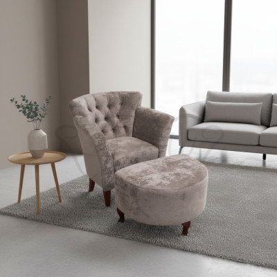 Tabouret Repose-pieds Tabouret d'appoint Ottoman Banc Chesterfield Rembourré Siège Neuf