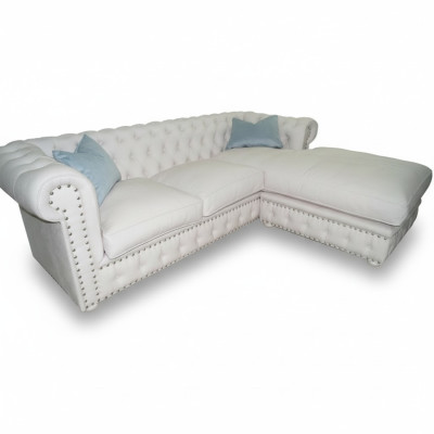 Canapé Canapé d'angle Chesterfield Canapé d'angle en tissu d'ameublement Divan d'angle Suite d'angle