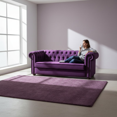 Canapé 3 places Chesterfield Canapé convertible Fonction lit Canapés Canapés Tissu neuf