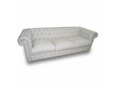 Chesterfield canapé trois places Revêtement de canapé Conception de canapé en cuir Canapés 3 places