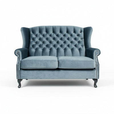 Canapé 2 places Chesterfield Design Tissu canapé de luxe Canapés Fauteuils à oreilles