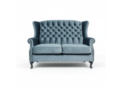 Canapé 2 places Chesterfield Design Tissu canapé de luxe Canapés Fauteuils à oreilles