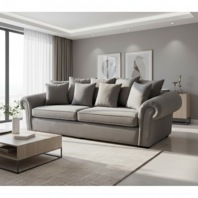 Canapé 3 places Chesterfield Revêtement Classique Canapés Trois Places Canapés en Tissu