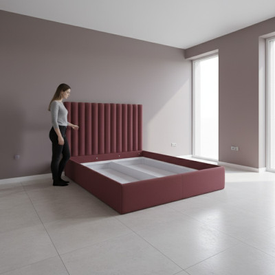Lit capitonné Chesterfield Double Lits d'hôtel Chambre 180x200cm