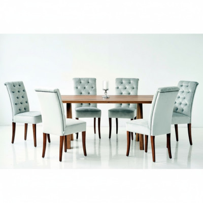 Ensemble de salle à manger Chesterfield moderne Table à manger luxueuse x6 chaises Chesterfield