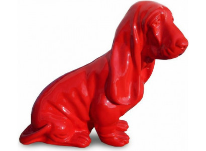 Abstrakte Deko Figur Statue Skulptur Figuren Statuen Skulpturen Roter Hund Neu