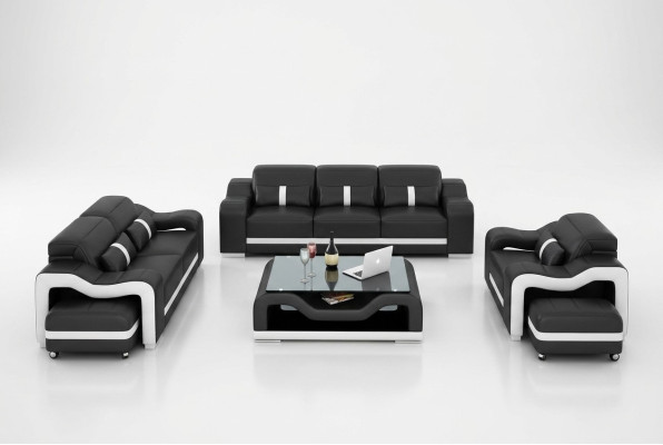 Ensemble de canapés design Canapé Rembourrage Canapés Cuir Moderne 3+2 Places Ensemble Complet Neuf