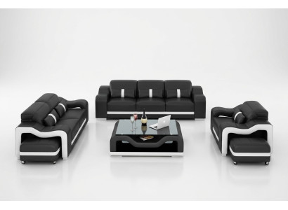 Ensemble de canapés design Canapé Rembourrage Canapés Cuir Moderne 3+2 Places Ensemble Complet Neuf