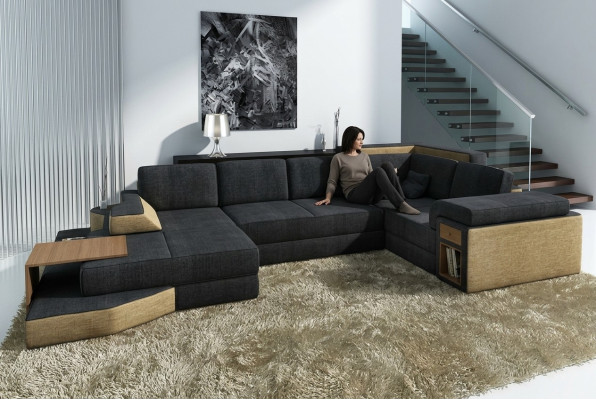 Canapé d'angle luxueux pour le salon en forme de U Découvrez un design fantastique