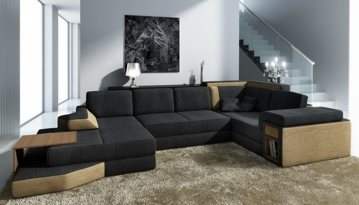 Canapé d'angle luxueux pour le salon en forme de U Découvrez un design fantastique