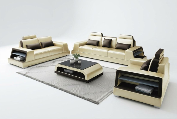 Canapé design canapé suite 3+2 places Siège rembourré en tissu Ensembles de canapés neufs
