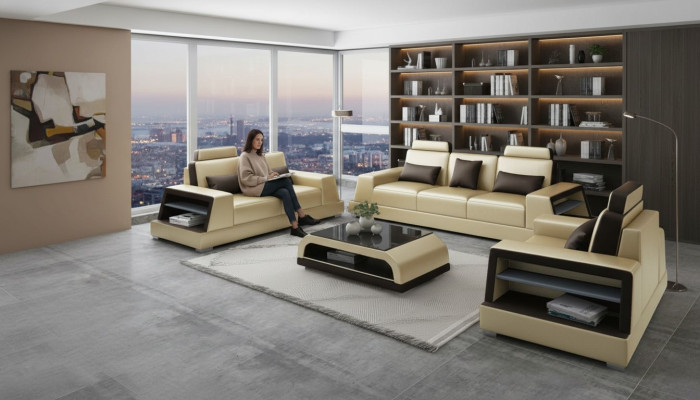 Excellent lit double designer multifonctionnel pour la chambre