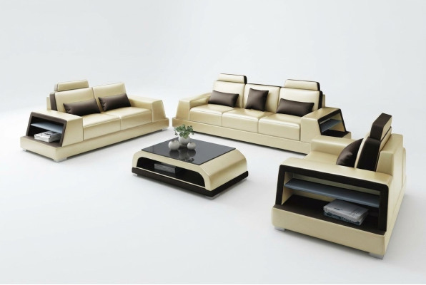 Multifonction canapé relax canapé  en cuir Trois places Design 3er nouveau Canapés