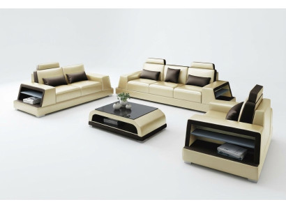 Multifonction canapé relax canapé  en cuir Trois places Design 3er nouveau Canapés