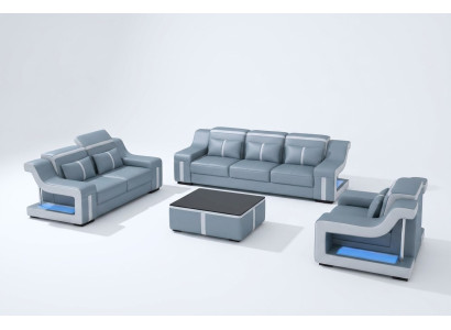 Design Canapé Multifonctionnel Relax en Cuir 3 Places Nouveau