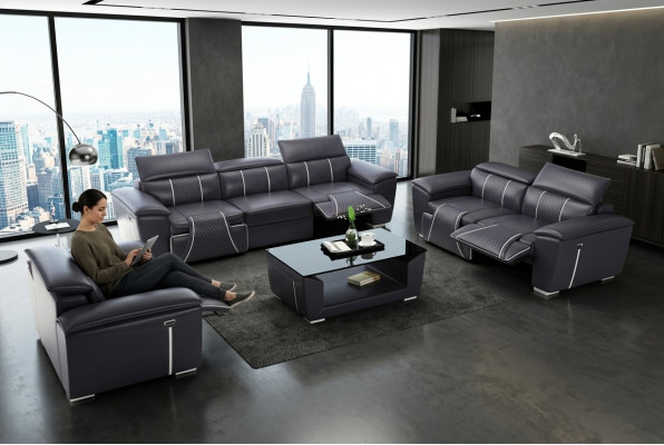 Paysage vivant Canapé d'angle avec USB Canapé en U Canapé Rembourrage Siège Suite XXL nouveau