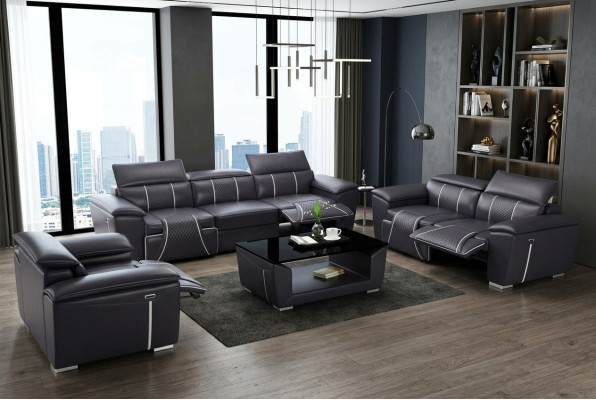 Paysage vivant Canapé d'angle avec USB Canapé en U Canapé Rembourrage Siège Suite XXL nouveau