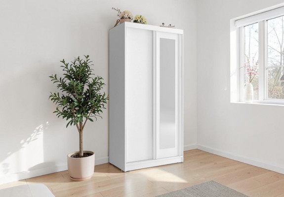 Conception Garde-robe Vêtements Armoires Coulissantes Bois Portes Flottantes Armoire 100cm